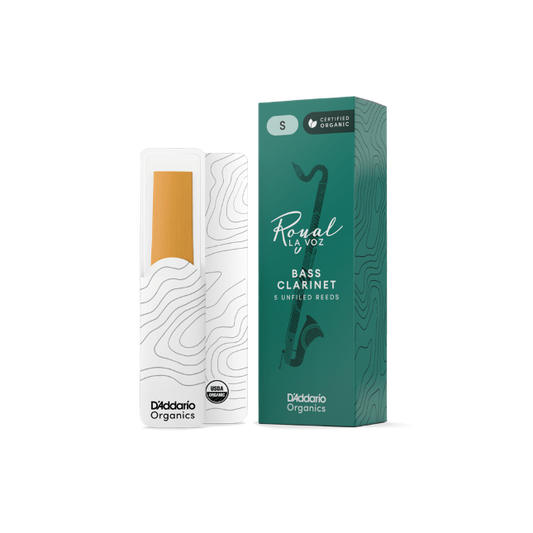 Royal La Voz Organic Bass Clarinet Reeds, Strength Soft, 5-pack