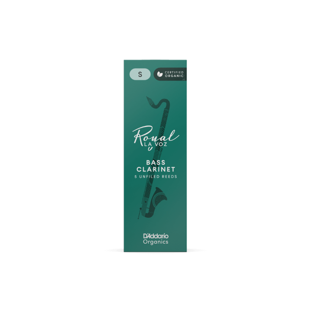 Royal La Voz Organic Bass Clarinet Reeds, Strength Hard, 5-pack