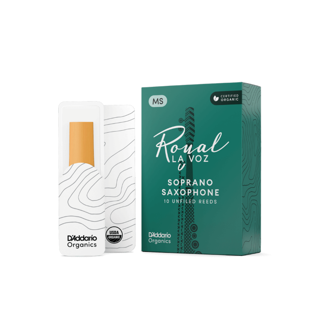 Royal La Voz Organic Soprano Saxophone Reeds, Strength Hard, 10-pack