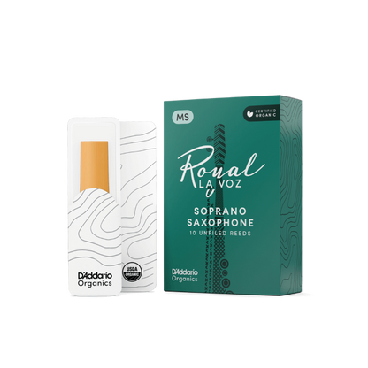 Royal La Voz Organic Soprano Saxophone Reeds, Strength Hard, 10-pack