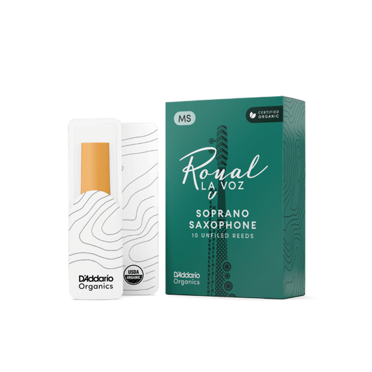 Royal La Voz Organic Soprano Saxophone Reeds, Strength Soft, 10-pack