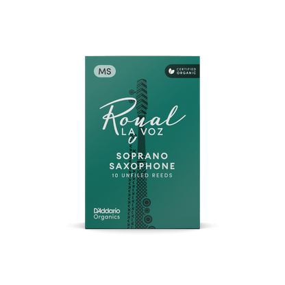 Royal La Voz Organic Soprano Saxophone Reeds, Strength Hard, 10-pack