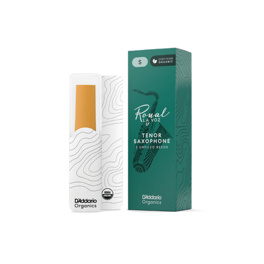 Royal La Voz Organic Tenor Saxophone Reeds, Strength Soft, 5-pack