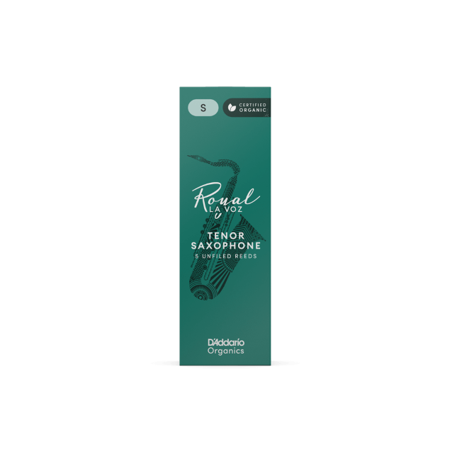 Royal La Voz Organic Tenor Saxophone Reeds, Strength Hard, 5-pack