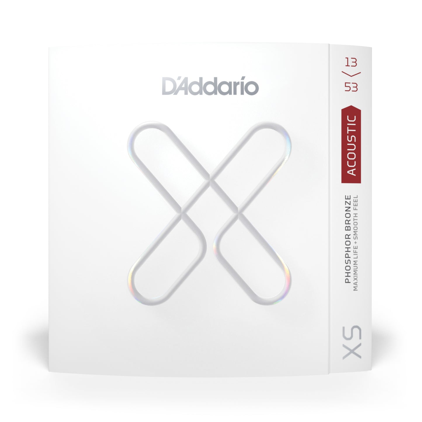 D'Addario 13-53 Hybrid Light, XS Phosphor Bronze Coated Acoustic Guitar Strings XSAPB1353