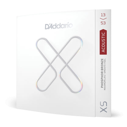 D'Addario 13-53 Hybrid Light, XS Phosphor Bronze Coated Acoustic Guitar Strings XSAPB1353