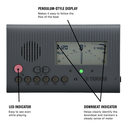 Yamaha Tuner & Metronome Gray - TDM-600