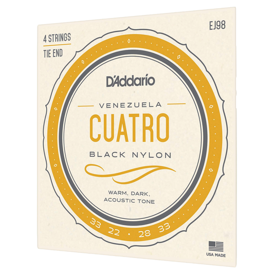 D'Addario, Cuatro Venezuela, 4 String, Black Nylon