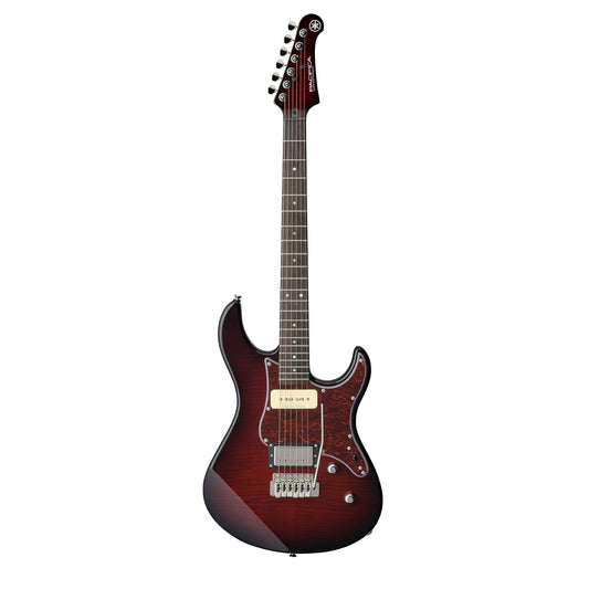 Yamaha PAC611 Pacifica Electric Guitar P90/Hum Dark Red Burst