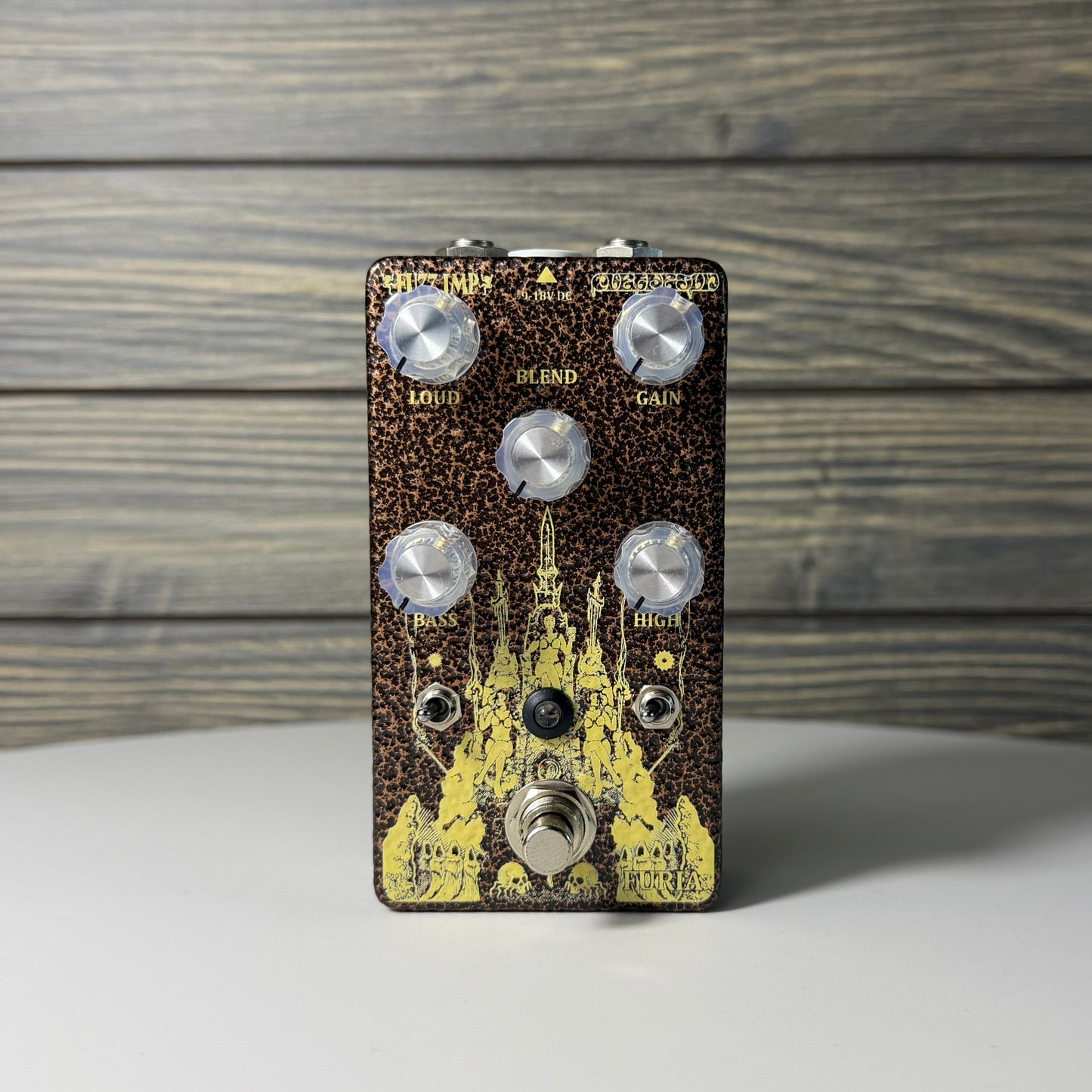 Fuzz Imp Furia Heavy Metal Distortion Guitar Pedal Hammered Copper Enclosure