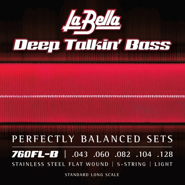 La Bella Flat Wound 760FL-B Light Electric Bass Strings (43-128)