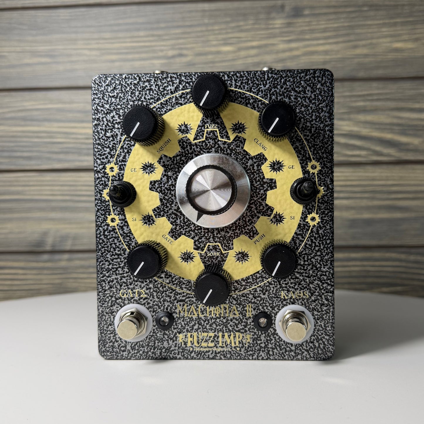 Fuzz Imp Machina II Deluxe Germanium Hybrid Fuzz Guitar Pedal Silver Enclosure