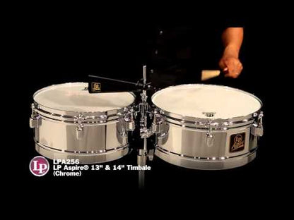 Latin Percussion LPA256 13" and 14" Aspire Timbales - Chrome with Chrome Hardware