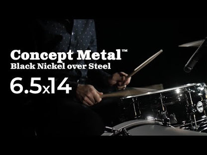 PDP Concept Series Metal Snare, 6.5x14, Black Nickel Over Steel w/Chrome Hardware PDSN6514BNCR