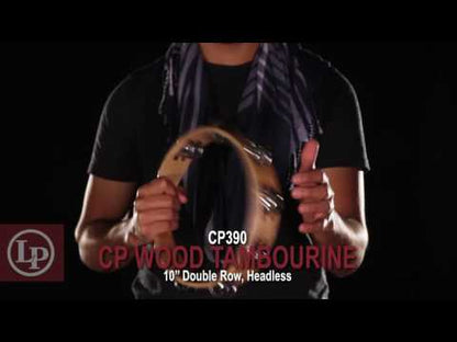 CP by Latin Percussion CP390 10" Handheld Double Row Tambourine - Steel Jingles