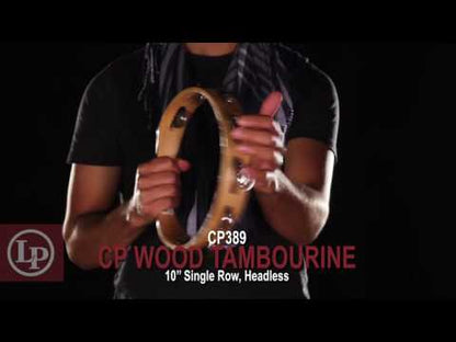 CP by Latin Percussion CP389 10" Handheld Single Row Tambourine - Steel Jingles