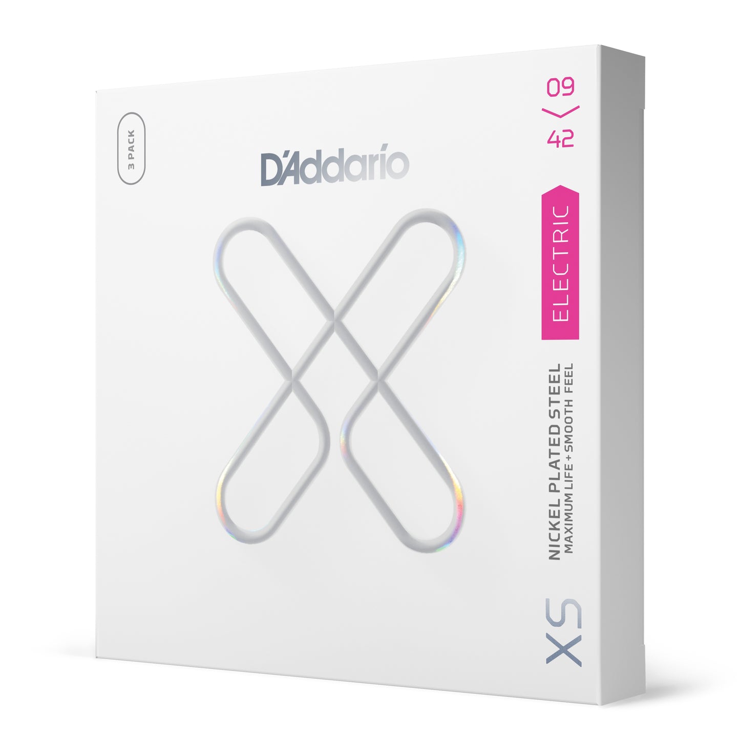 D'Addario 09-42 Super Light, XS Nickel Coated Electric Guitar Strings 3-Pack XSE0942-3P