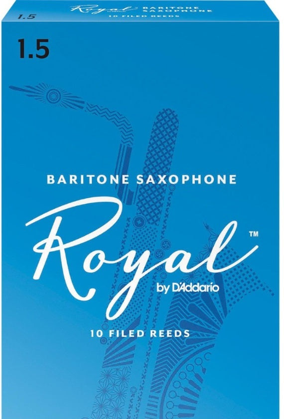 Royal by D'Addario Baritone Saxophone Reeds Filed - 10 Per Box - Poppa's Music 