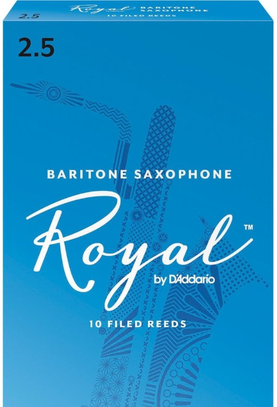 Royal by D'Addario Baritone Saxophone Reeds Filed - 10 Per Box - Poppa's Music 