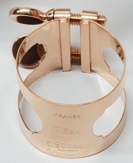 Bonade Tenor Sax Regular Rose Gold Plated Ligature - 2255PO - Poppa's Music 