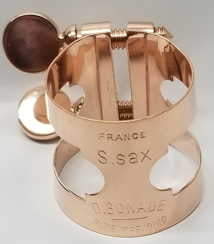 Bonade Soprano Sax Regular Pink Gold Plated Ligature - 2257PO - Poppa's Music 
