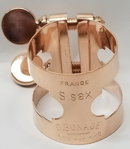 Bonade Soprano Sax Regular Pink Gold Plated Ligature - 2257PO - Poppa's Music 