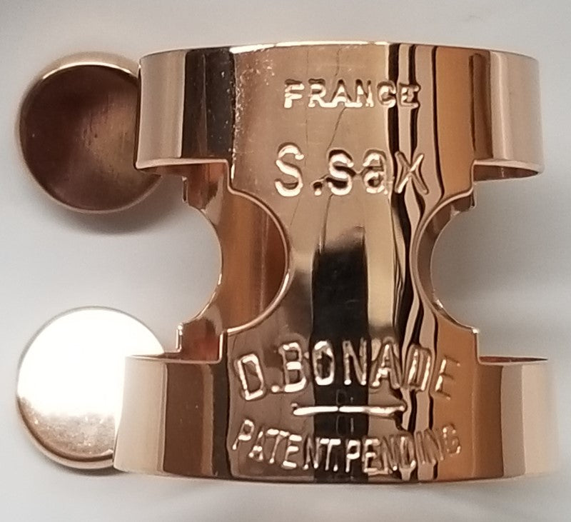 Bonade Soprano Sax Regular Pink Gold Plated Ligature - 2257PO - Poppa's Music 
