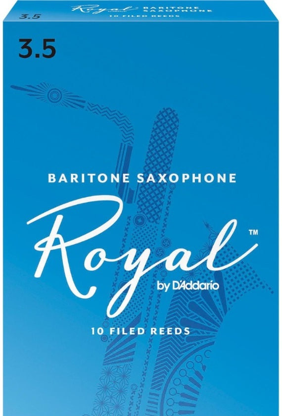 Royal by D'Addario Baritone Saxophone Reeds Filed - 10 Per Box - Poppa's Music 