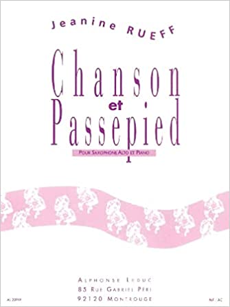 Chanson Et Passepied Op.16  by Janine Rueff  - 524-02161 - Poppa's Music 