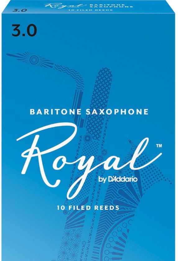 Royal by D'Addario Baritone Saxophone Reeds Filed - 10 Per Box - Poppa's Music 