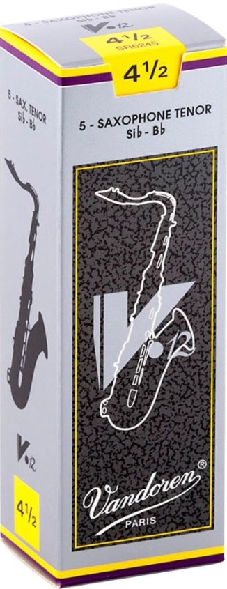Vandoren Tenor Saxophone V12 Reeds - 5 Per Box - Premium Tenor Saxophone Reed from Vandoren - Just $30! Shop now at Poppa's Music