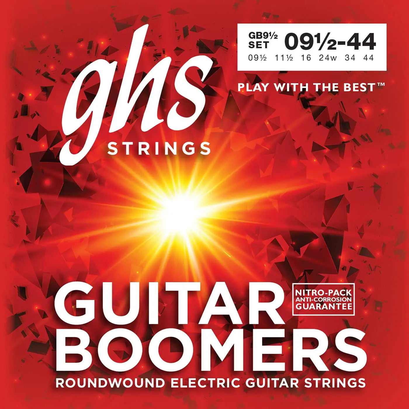 GHS BOOMERS Nickel-Plated Electric Guitar Strings, Extra Light + - GB9 1/2 - Premium Electric Guitar Strings from GHS - Just $6.69! Shop now at Poppa's Music