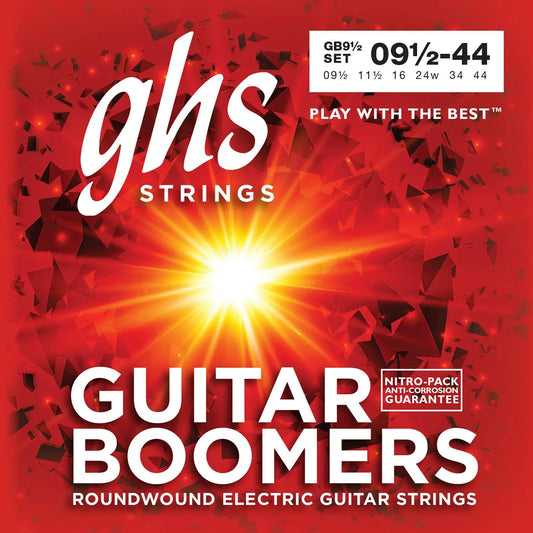 GHS BOOMERS Nickel-Plated Electric Guitar Strings, Extra Light + - GB9 1/2 - Poppa's Music 