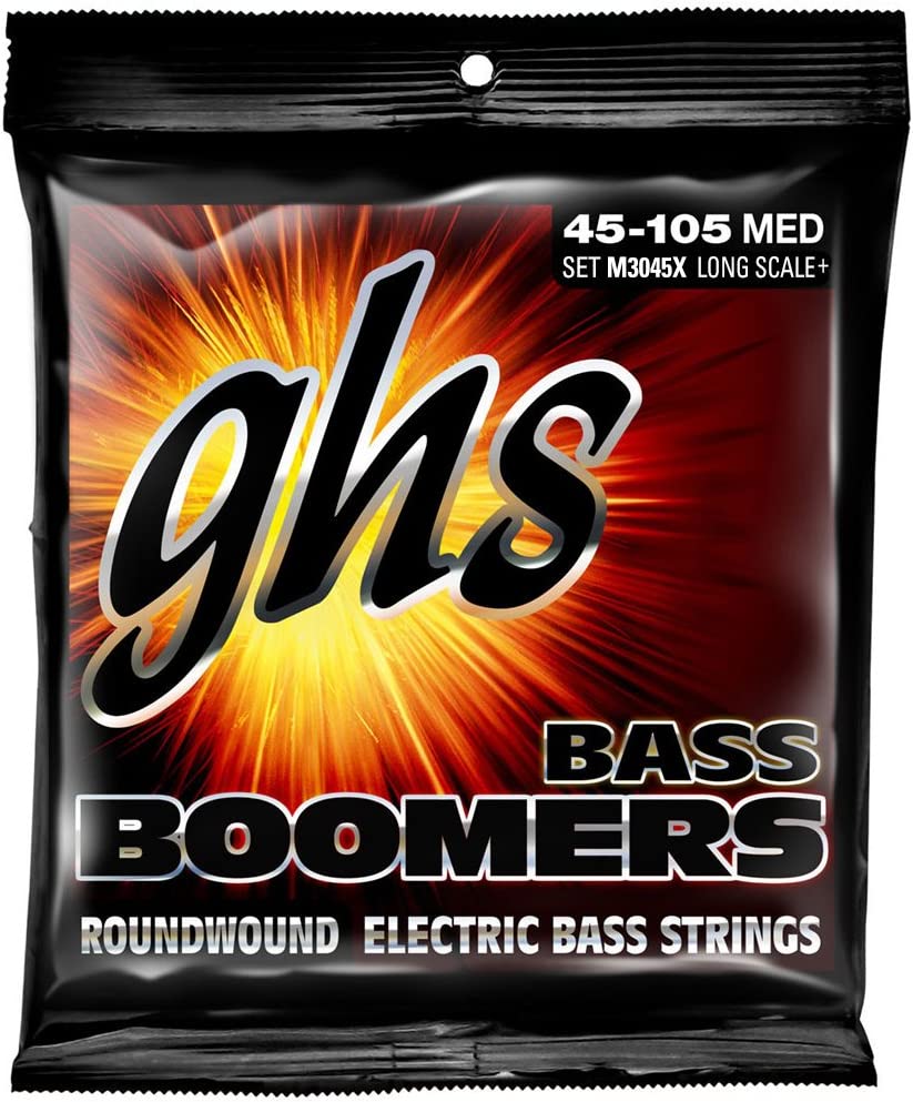 GHS Boomers Roundwound Nickel - Medium - Electric  Bass Guitar  Strings - M3045X - Poppa's Music 