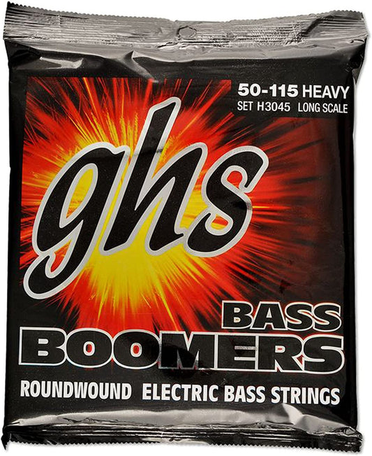 GHS Boomers Round Wound Nickel Heavy Electric Bass Guitar Strings - H3045 - Poppa's Music