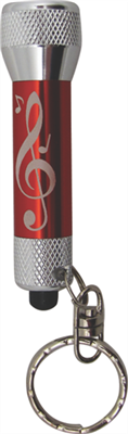 AIM GIFTS Keychain Flashlight G-CLEF ENGRAVED - K3858 - Poppa's Music 