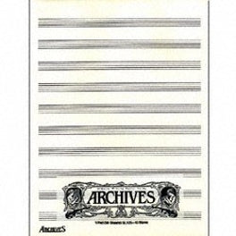 ARCHIVES BOUND 48 PG 12 STAVE/B12S-48 SPIRAL BOOK - Poppa's Music 