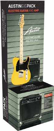 Austin Electric Guitar Pack Telecaster Style with Amp and Accessories - Poppa's Music 