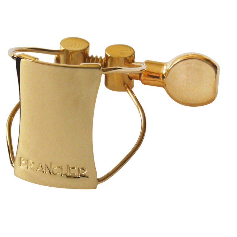 Brancher  Gold Plated Ligature for Soprano Sax Metal MPC - #1 SMG - Premium Soprano Saxophone Ligature from Brancher - Just $112.10! Shop now at Poppa's Music
