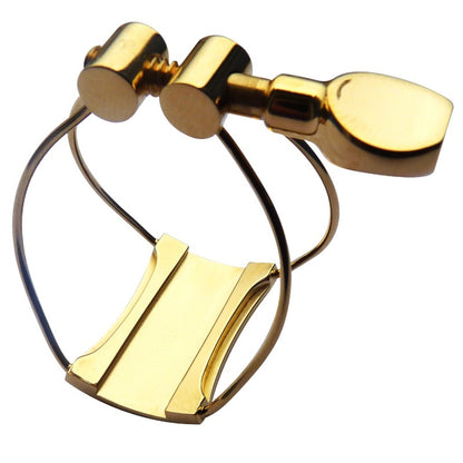 Brancher Gold Plated Ligature - Alto Sax Hard Rubber MPCS# 6 AHG - Poppa's Music 