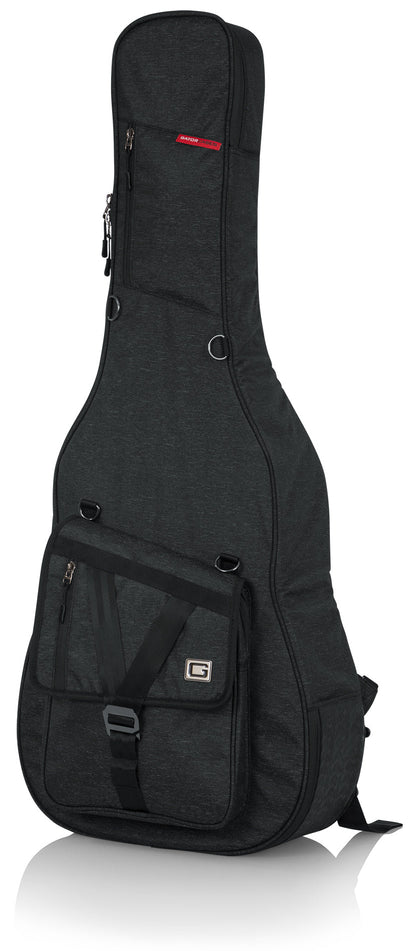 Gator Transit Series Acoustic Guitar Gig Bag with Charcoal Exterior - GT-ACOUSTIC-BLK - Premium Guitar Gig Bag from Gator - Just $129.99! Shop now at Poppa's Music