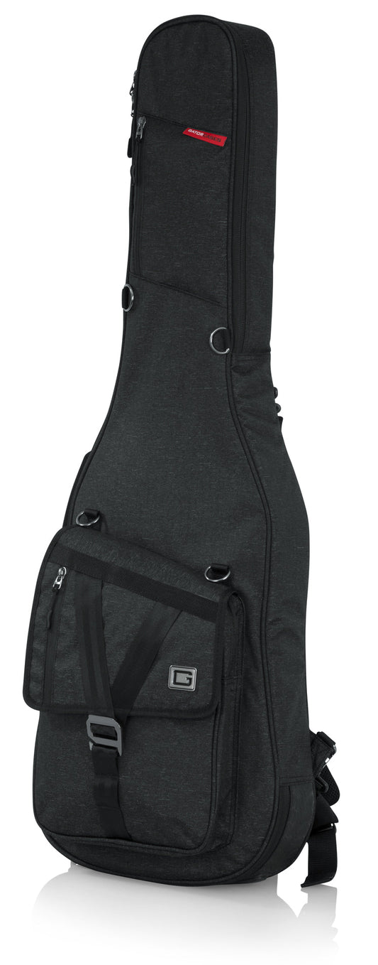 Gator Transit Series Electric Guitar Gig Bag with Charcoal Black Exterior - GT-ELECTRIC-BLK - Poppa's Music 