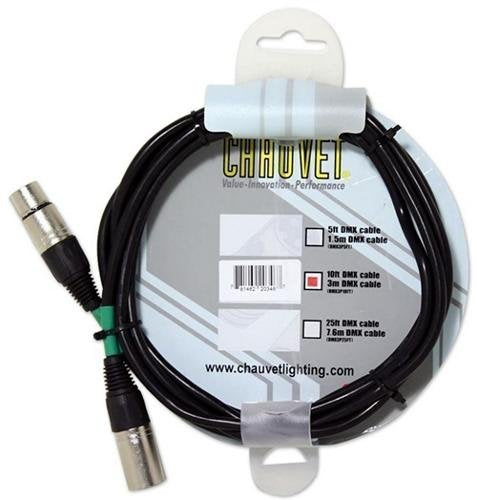 Chauvet DJ 3-PIN DMX Cable 10' Feet - Poppa's Music 