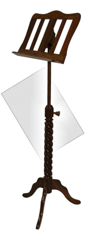 Rosewood Adjustable Music Stand -Spiral - Poppa's Music 