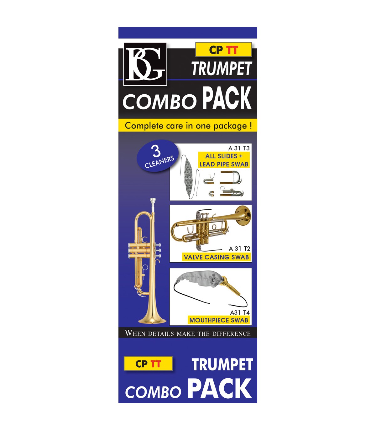 BG France Combo Pack For Trumpet - CPTT - Premium Trumpet Cleaning Kit from BG France - Just $55.75! Shop now at Poppa's Music