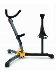 Hercules Alto or Tenor Saxophone Stand W/ Soprano Sax Peg & Carry Bag - DS533BB - Poppa's Music 