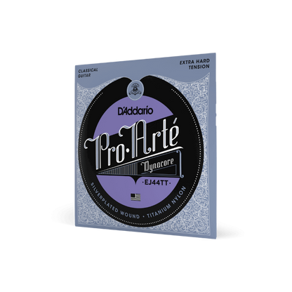 D'addario ProArte Dynacore Classical Guitar Strings, Titanium Trebles, Extra-Hard Tension -EJ44TT - Poppa's Music 