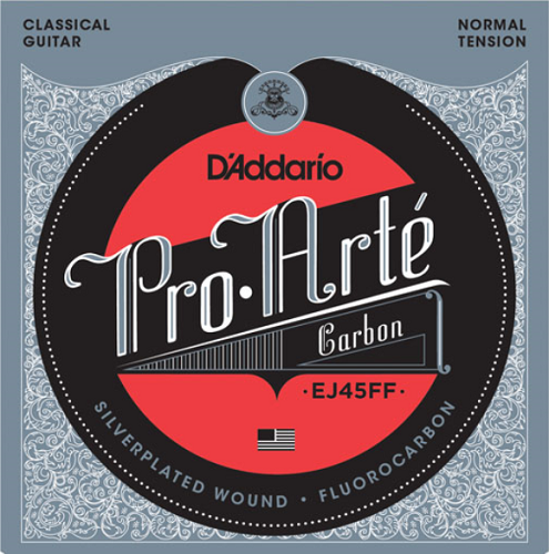 D'Addario Pro-Arte Carbon, Dynacore Basses, Normal Tension Classical Guitar Strings - EJ45FF - Poppa's Music 