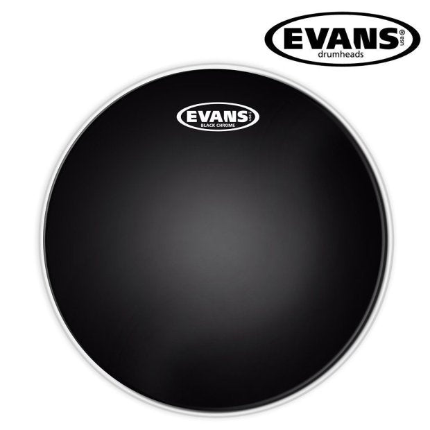 Evans Black Chrome Tom Head - 6 - Poppa's Music 