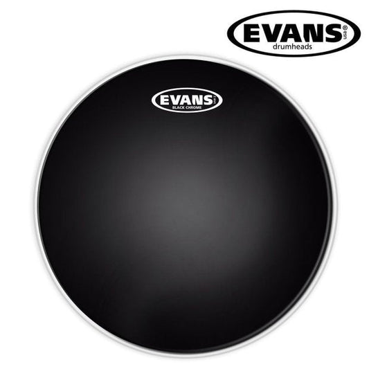 Evans Black Chrome Tom Head - 6 - Poppa's Music 